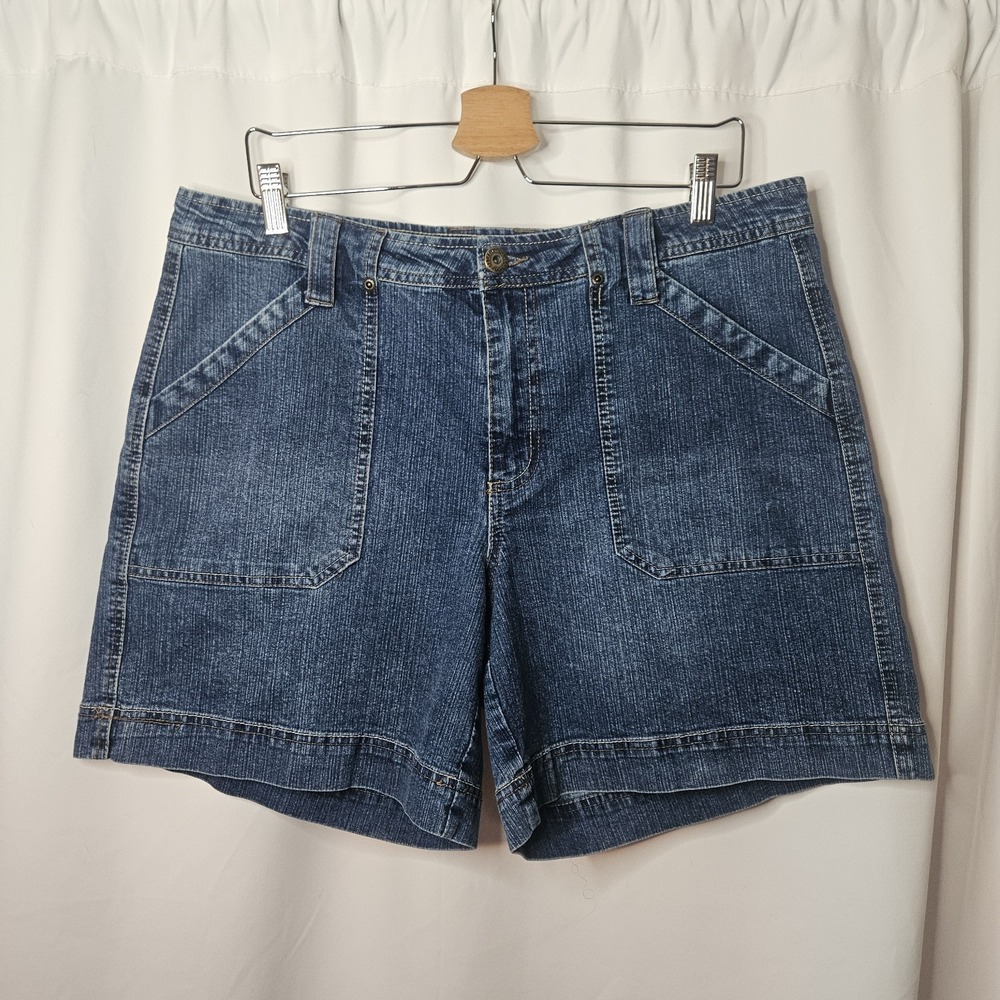 VTG Faded Glory Denim Shorts For Women Size 16 Jorts Jean Shorts Y2K